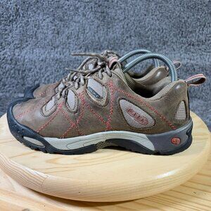 Keen Dry Genoa Hiking Shoe Women Size 7.5 Brown Leather Waterproof Trail Sneaker